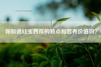 你知道红玉西瓜的特点和营养价值吗？