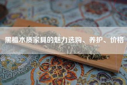 黑檀木质家具的魅力选购、养护、价格