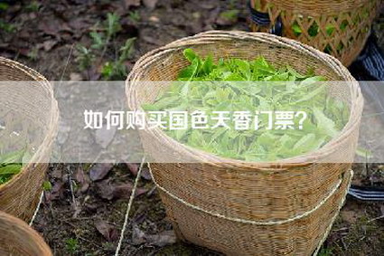 如何购买国色天香门票？