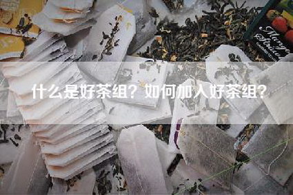 什么是好茶组？如何加入好茶组？