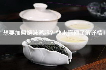 想要加盟绝味鸭脖？快来官网了解详情！