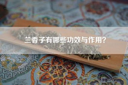 兰香子有哪些功效与作用？