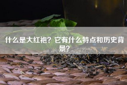 什么是大红袍？它有什么特点和历史背景？