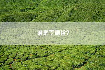 谁是李德裕？