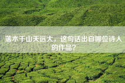 落木千山天远大，这句话出自哪位诗人的作品？