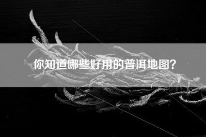 你知道哪些好用的普洱地图？