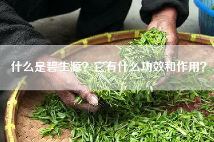 什么是碧生源？它有什么功效和作用？