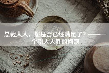 总裁大人，您是否已经满足了？——一个引人入胜的问题