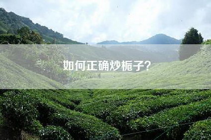 如何正确炒栀子？