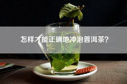 怎样才能正确地冲泡普洱茶？