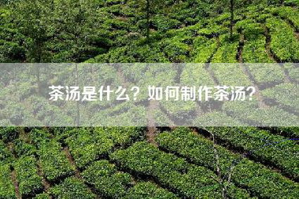 茶汤是什么？如何制作茶汤？