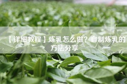 【详细教程】炼乳怎么做？自制炼乳的方法分享
