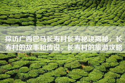探访广西巴马长寿村长寿秘诀揭秘，长寿村的故事和传说，长寿村的旅游攻略