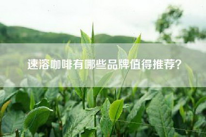 速溶咖啡有哪些品牌值得推荐？