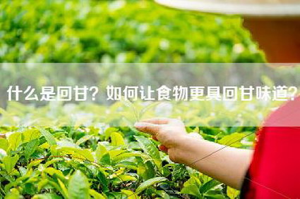 什么是回甘？如何让食物更具回甘味道？