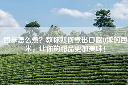 西米怎么煮？教你如何煮出口感Q弹的西米，让你的甜品更加美味！