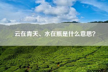 云在青天、水在瓶是什么意思？