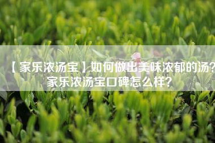 【家乐浓汤宝】如何做出美味浓郁的汤？家乐浓汤宝口碑怎么样？