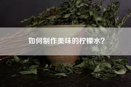 如何制作美味的柠檬水？