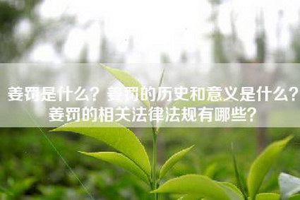 姜罚是什么？姜罚的历史和意义是什么？姜罚的相关法律法规有哪些？