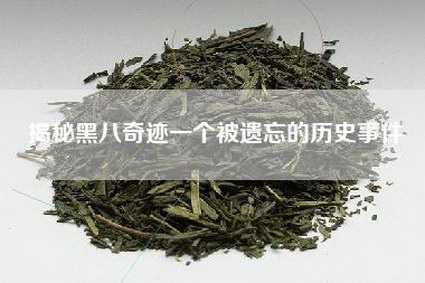 揭秘黑八奇迹一个被遗忘的历史事件