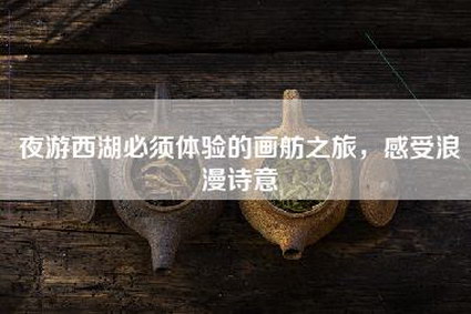 夜游西湖必须体验的画舫之旅，感受浪漫诗意
