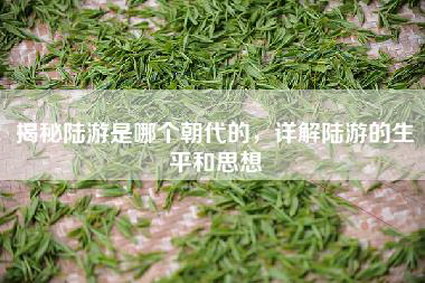 揭秘陆游是哪个朝代的，详解陆游的生平和思想