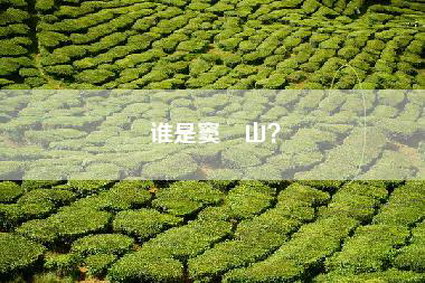 谁是窦圌山？