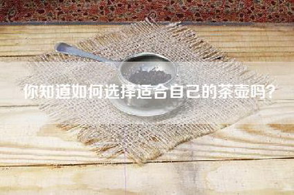 你知道如何选择适合自己的茶壶吗？