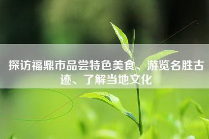 探访福鼎市品尝特色美食、游览名胜古迹、了解当地文化