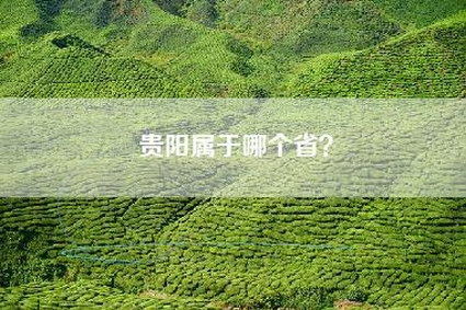 贵阳属于哪个省？