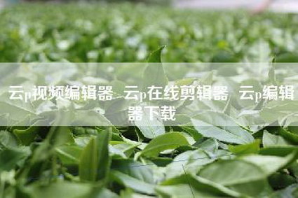 云p视频编辑器  云p在线剪辑器  云p编辑器下载