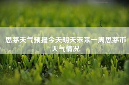 思茅天气预报今天明天未来一周思茅市天气情况