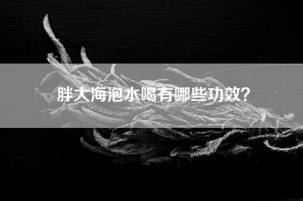胖大海泡水喝有哪些功效？