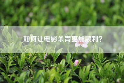 如何让电影杀青更加顺利？
